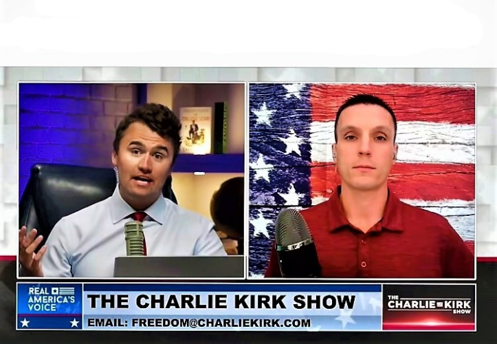 charlie kirk with fbi whistleblower Blank Meme Template