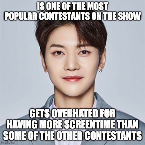 Seok Matthew OverHated For No Reason | IS ONE OF THE MOST POPULAR CONTESTANTS ON THE SHOW; GETS OVERHATED FOR HAVING MORE SCREENTIME THAN SOME OF THE OTHER CONTESTANTS | image tagged in i love you i want you seok matthew | made w/ Imgflip meme maker