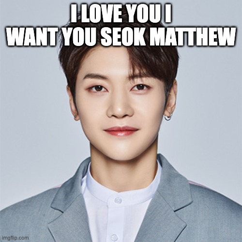 I Love You I Want You Seok Matthew | I LOVE YOU I WANT YOU SEOK MATTHEW | image tagged in i love you i want you seok matthew | made w/ Imgflip meme maker