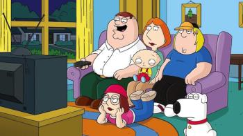 Family Guy Griffin Family Watching TV Blank Meme Template