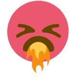High Quality Fire Breath Emoji Blank Meme Template