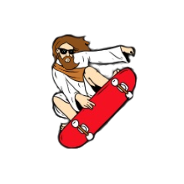 High Quality Skateboarding Jesus Blank Meme Template