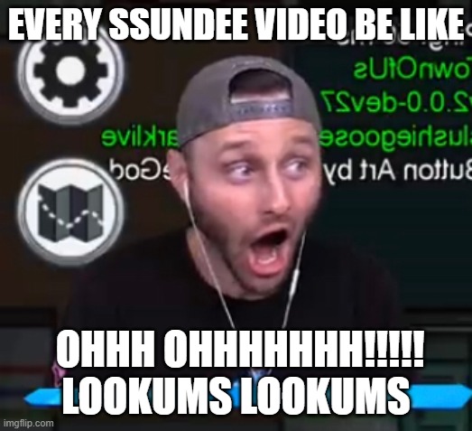 Ssundee | EVERY SSUNDEE VIDEO BE LIKE; OHHH OHHHHHHH!!!!! LOOKUMS LOOKUMS | image tagged in ssundee pog | made w/ Imgflip meme maker