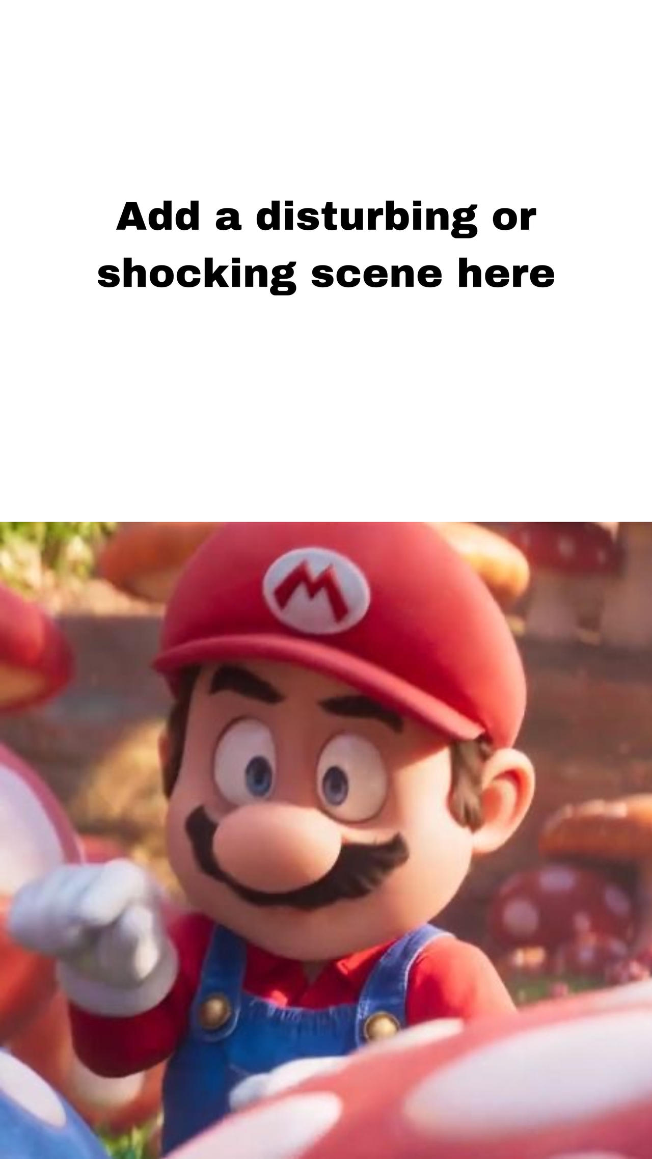 mario shocked at Blank Meme Template