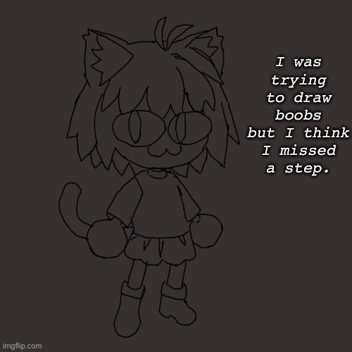 God why is it so fucking hard to draw tits | I was trying to draw boobs but I think I missed a step. | made w/ Imgflip meme maker