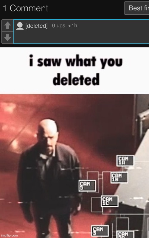 Lucotic | image tagged in i saw what you deleted | made w/ Imgflip meme maker