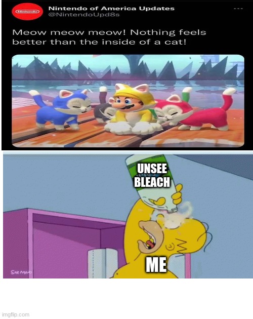 nintendo is sus | UNSEE BLEACH; ME | image tagged in nintendo switch,sus | made w/ Imgflip meme maker