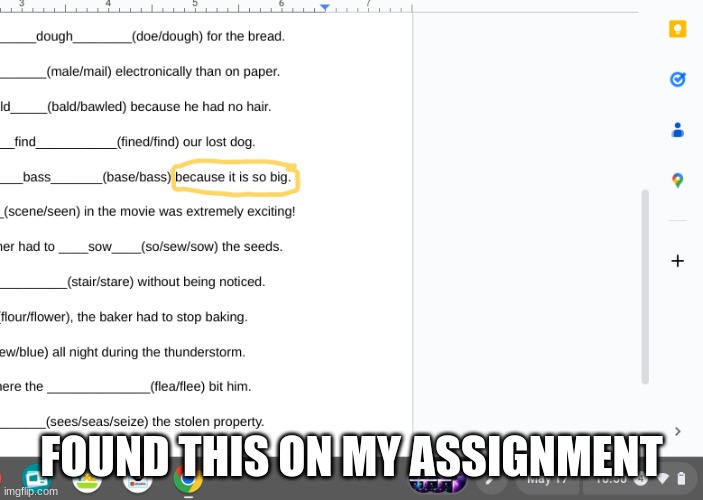 things | FOUND THIS ON MY ASSIGNMENT | image tagged in school,funny,memes | made w/ Imgflip meme maker