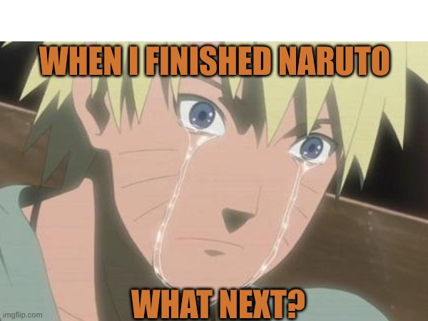 Finishing Naruto | WHEN I FINISHED NARUTO; WHAT NEXT? | image tagged in why | made w/ Imgflip meme maker
