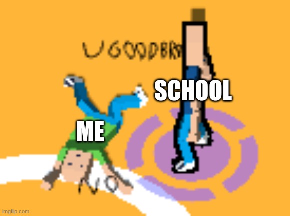 you good bro no | SCHOOL; ME | image tagged in you good bro no | made w/ Imgflip meme maker