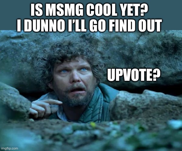 Under a Rock | IS MSMG COOL YET? I DUNNO I’LL GO FIND OUT; UPVOTE? | image tagged in under a rock | made w/ Imgflip meme maker