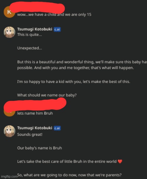 went on my brothers character ai account and found this | made w/ Imgflip meme maker