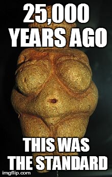 25,000 YEARS AGO THIS WAS THE STANDARD | made w/ Imgflip meme maker