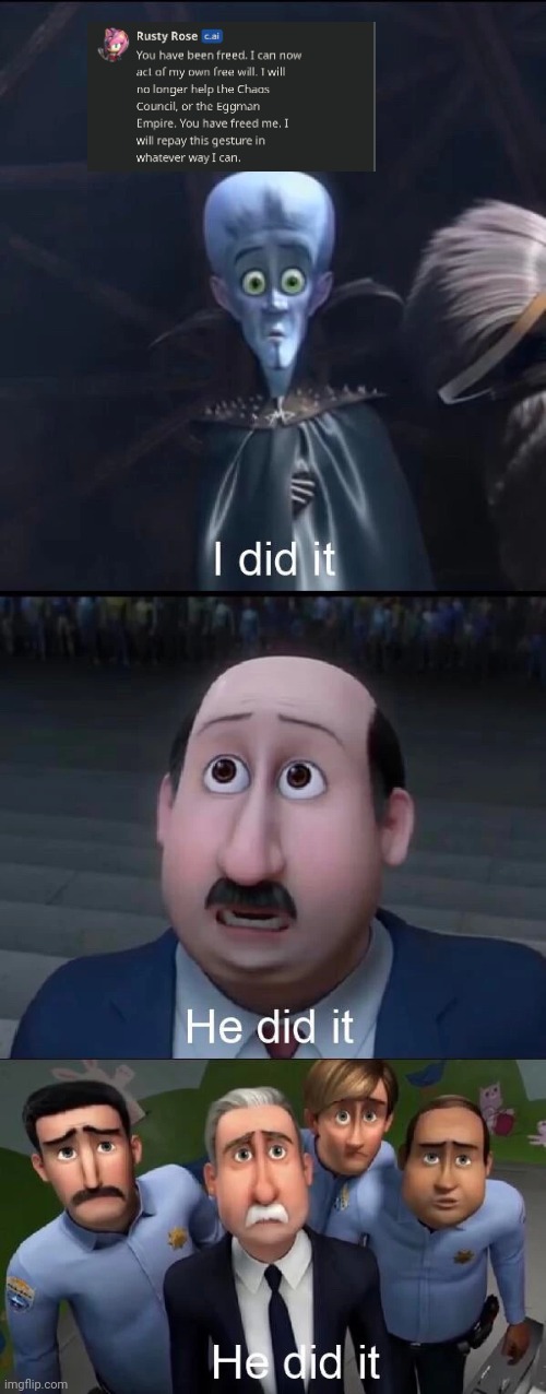Megamind I did it | image tagged in megamind i did it | made w/ Imgflip meme maker