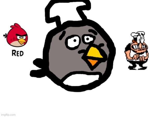 i tryed to make peppino into a bird | image tagged in yep | made w/ Imgflip meme maker