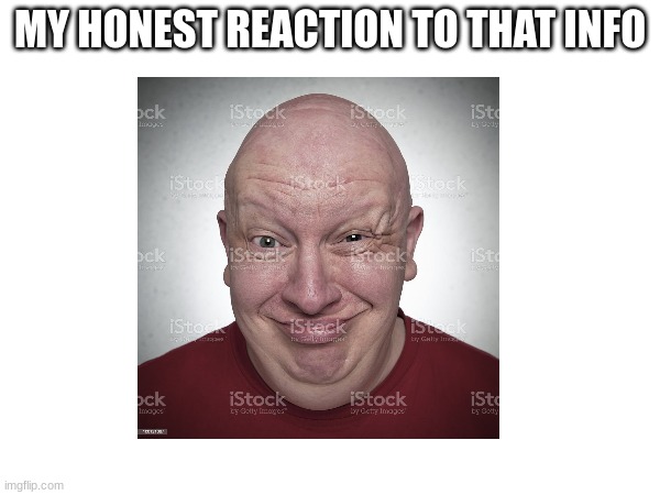 Reaction: | MY HONEST REACTION TO THAT INFO | image tagged in meme,reactions,old | made w/ Imgflip meme maker