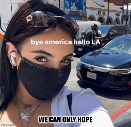 LA part of America Unfortunately | WE CAN ONLY HOPE | image tagged in los angeles | made w/ Imgflip meme maker