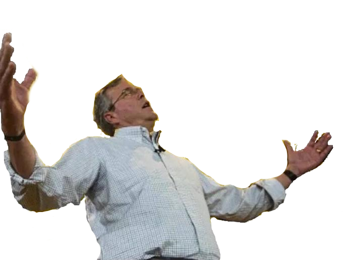 Jeb Bush Hands Up Blank Meme Template