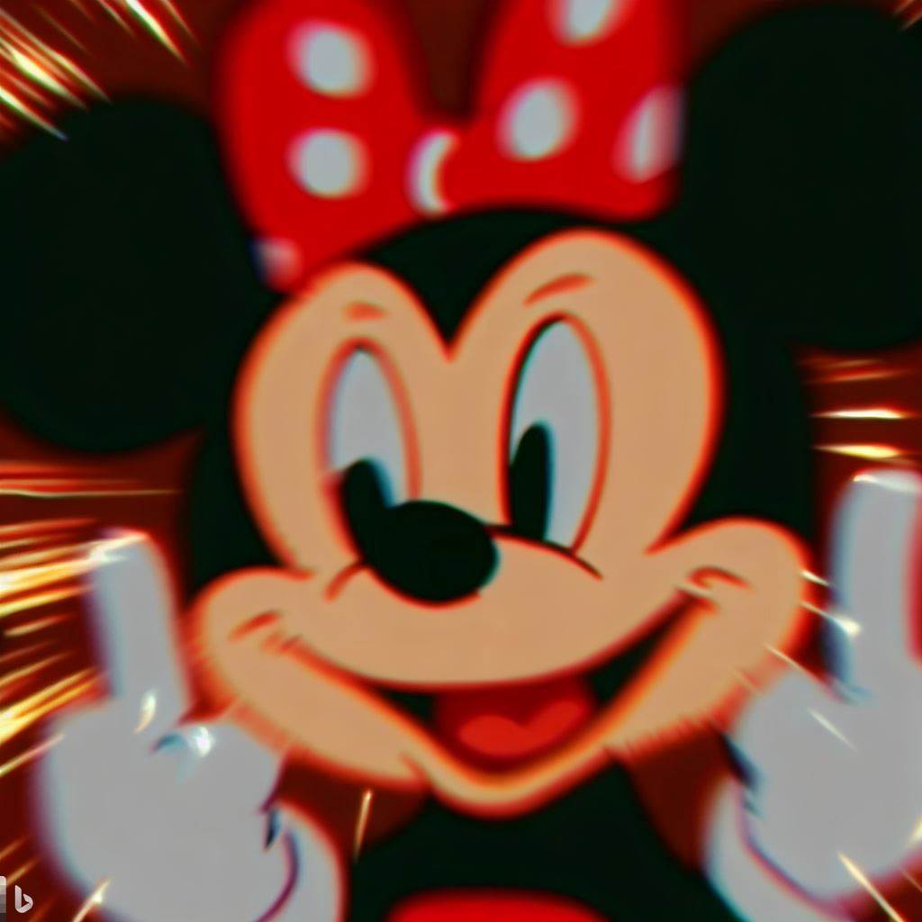 Mickey mouse flips the bird Blank Meme Template