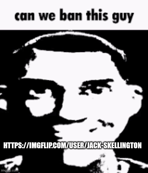 Can we | HTTPS://IMGFLIP.COM/USER/JACK-SKELLINGTON | image tagged in can we ban this guy | made w/ Imgflip meme maker