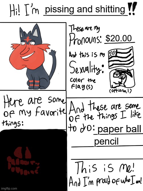 msmg stream of pee | pissing and shitting; $20.00; paper ball; pencil | made w/ Imgflip meme maker