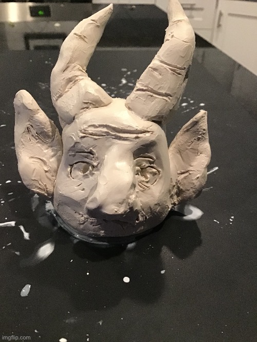 my ugly terrible gargoyle son that i made for an art project | made w/ Imgflip meme maker