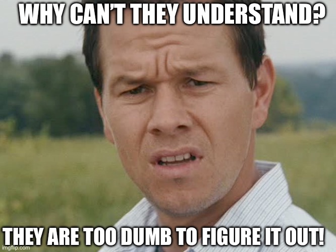 Huh  | THEY ARE TOO DUMB TO FIGURE IT OUT! WHY CAN’T THEY UNDERSTAND? | image tagged in huh | made w/ Imgflip meme maker