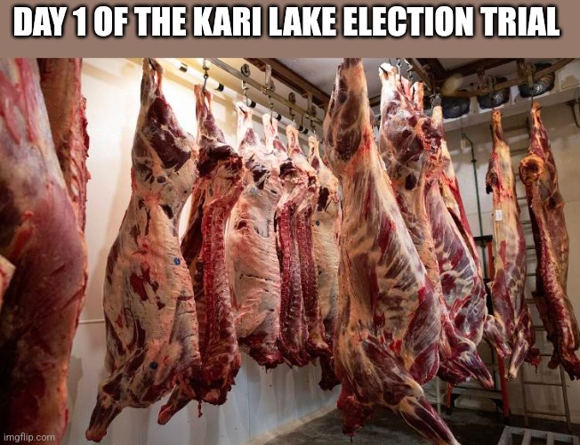 DAY 1 OF THE KARI LAKE ELECTION TRIAL | image tagged in funny memes | made w/ Imgflip meme maker