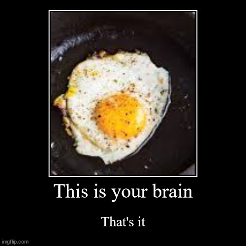 Average mind right now | This is your brain | That's it | image tagged in funny,demotivationals | made w/ Imgflip demotivational maker