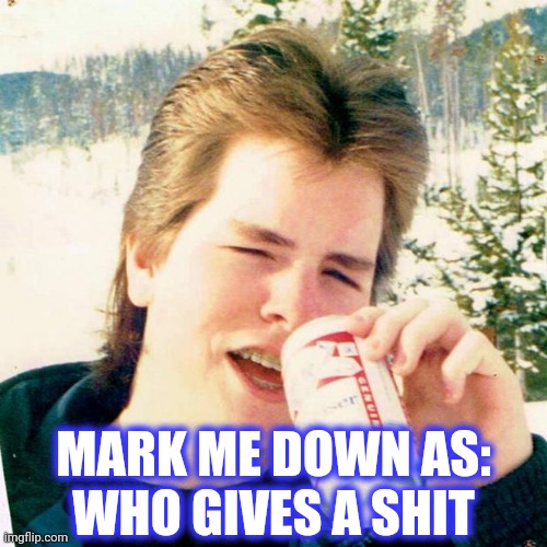 Eighties Teen Meme | MARK ME DOWN AS:
WHO GIVES A SHIT | image tagged in memes,eighties teen | made w/ Imgflip meme maker