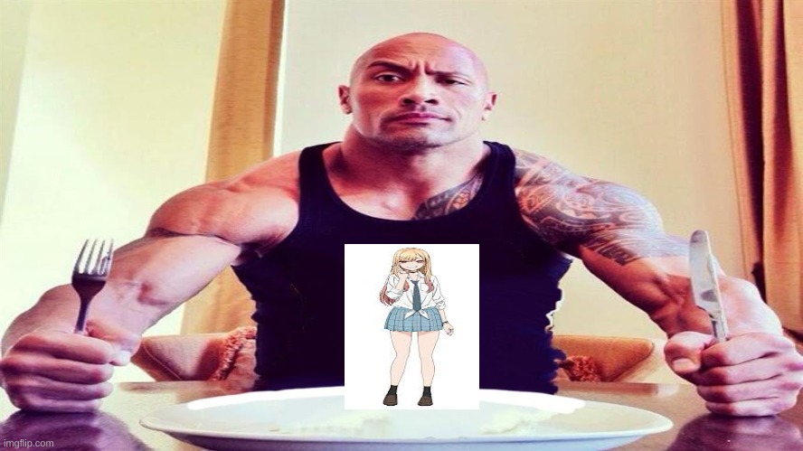 Cannibalism | image tagged in dwayne the rock eating | made w/ Imgflip meme maker
