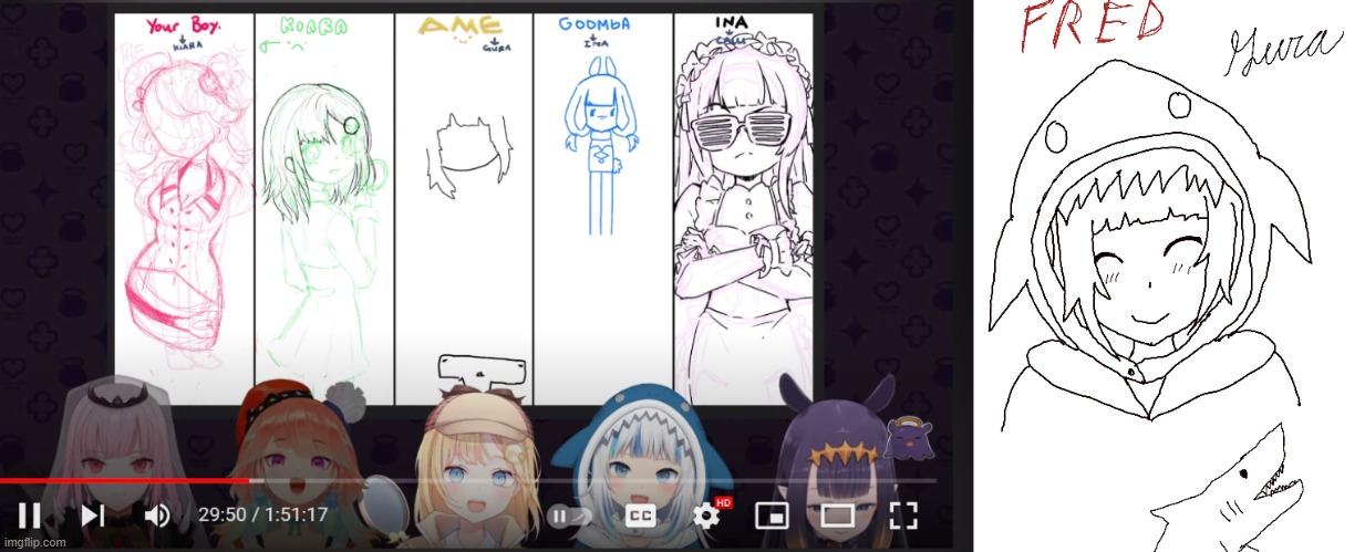 Drawing with Hololive girls | image tagged in hololive | made w/ Imgflip meme maker