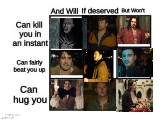 Deacon can beat me up anytime | image tagged in vampires,comedy,horror movie,new zealand | made w/ Imgflip meme maker