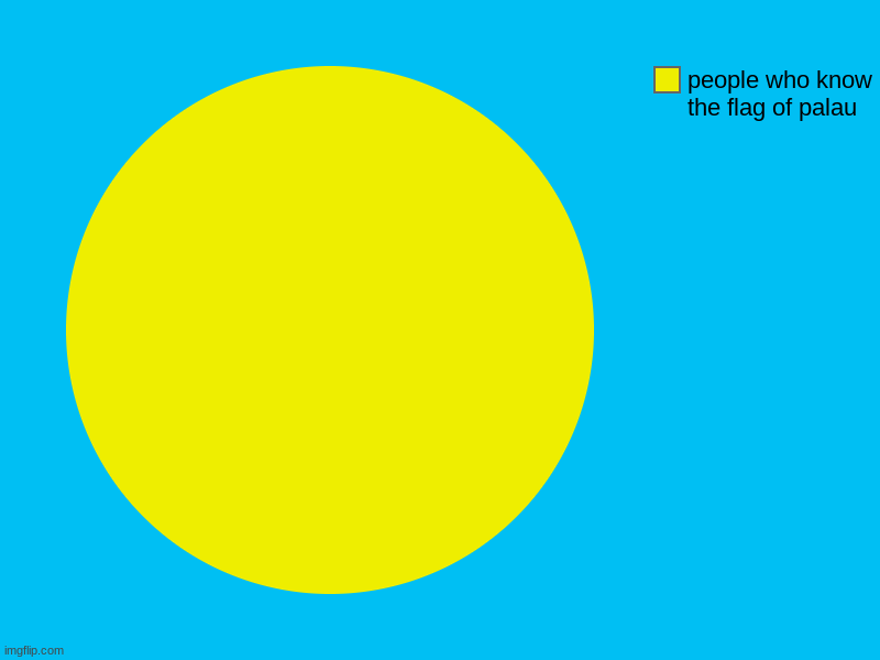 Flag of patau | people who know the flag of palau | image tagged in charts,pie charts,patau | made w/ Imgflip chart maker
