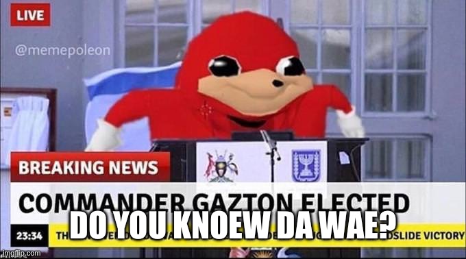 Do You Know Da Wae? | DO YOU KNOEW DA WAE? | image tagged in do you know da wae | made w/ Imgflip meme maker