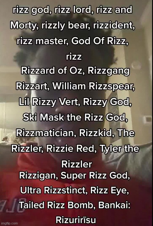 post above has more than infinite rizz | made w/ Imgflip meme maker