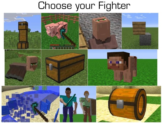 image tagged in minecraft,memes,choose your fighter,choose wisely,choose,video games | made w/ Imgflip meme maker
