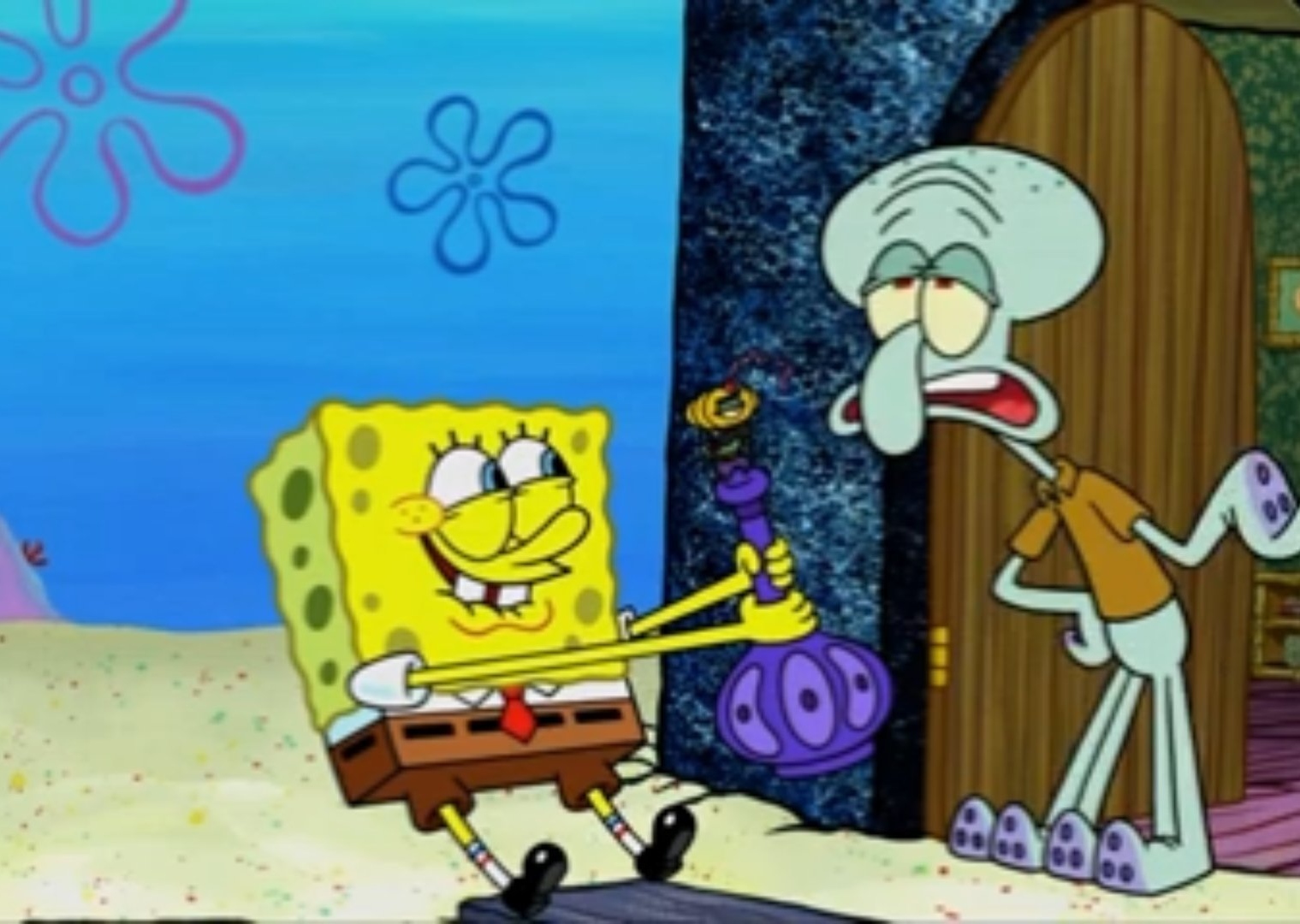 Squidward Wishing For Something Blank Meme Template