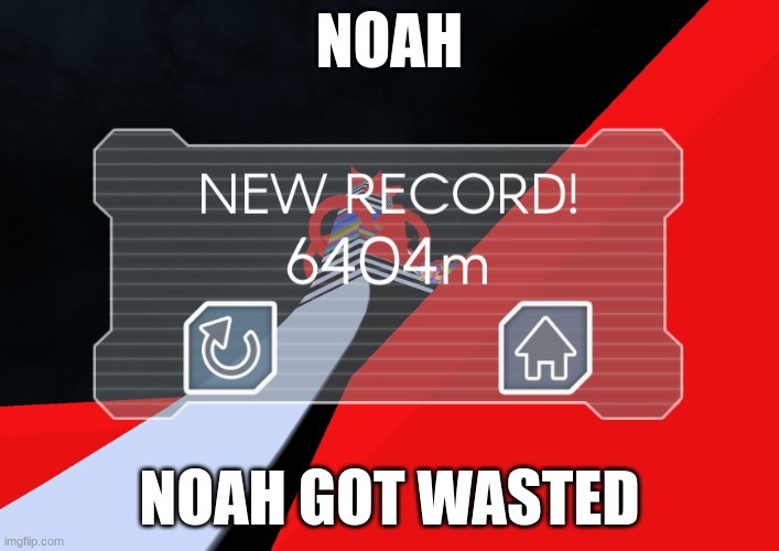 noah gets wasted again | NOAH; NOAH GOT WASTED | image tagged in computer games | made w/ Imgflip meme maker