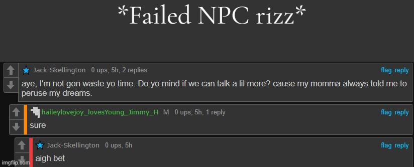 *Failed NPC rizz* | image tagged in grey square fr | made w/ Imgflip meme maker