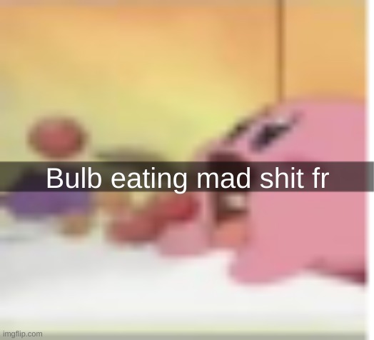 Bulb eating mad shit fr | made w/ Imgflip meme maker