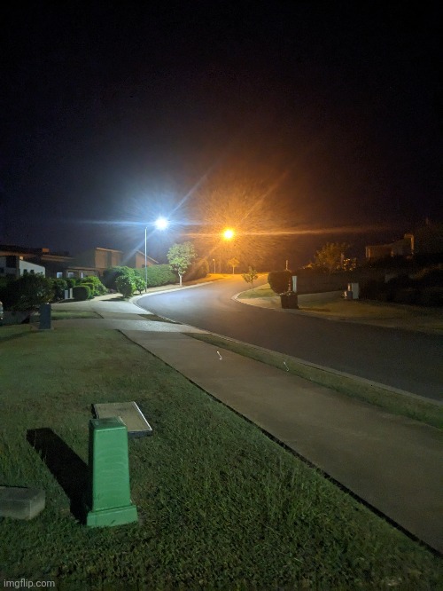 My street looks like a liminal space at night lmfao | made w/ Imgflip meme maker