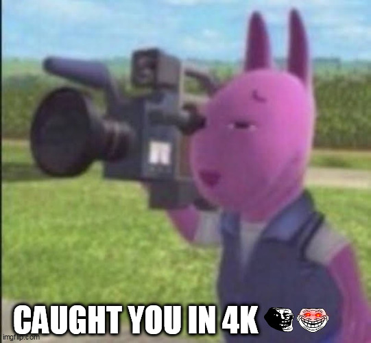 Caught in 4k | CAUGHT YOU IN 4K | image tagged in caught in 4k | made w/ Imgflip meme maker