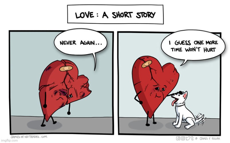 Love | image tagged in love,heart,hearts,dog,comics,comics/cartoons | made w/ Imgflip meme maker