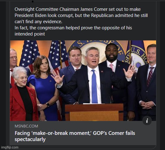 comer is a gomer... | image tagged in epic fail,failure | made w/ Imgflip meme maker