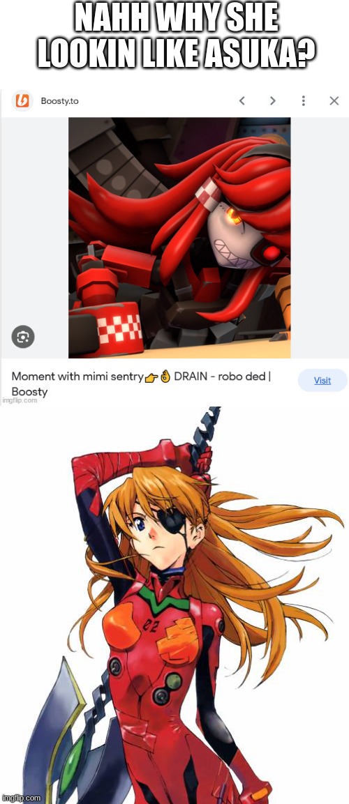 WHHYY | NAHH WHY SHE LOOKIN LIKE ASUKA? | image tagged in wtf | made w/ Imgflip meme maker