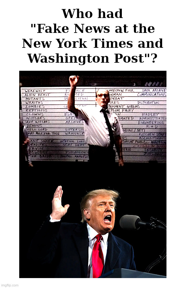 New York Times and Washington Post Get Pulitzer Prizes For Fake News | image tagged in fake news,new york times,washington post,pulitzer prize,donald trump,cabin the the woods | made w/ Imgflip meme maker