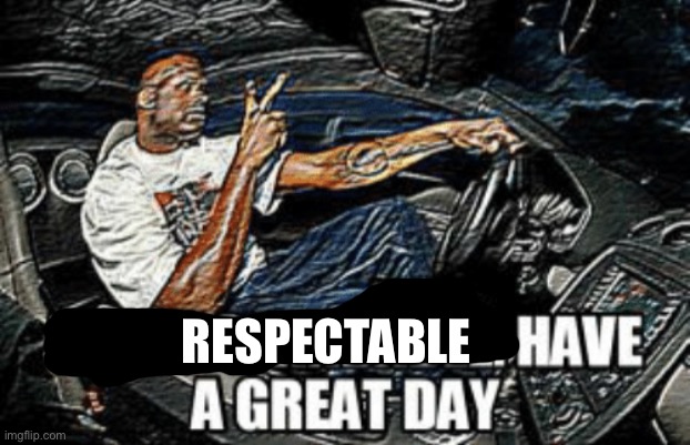 Understandable have a great day | RESPECTABLE | image tagged in understandable have a great day | made w/ Imgflip meme maker