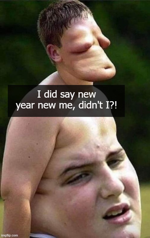 I did say new year new me, didn't I?! | image tagged in funny | made w/ Imgflip meme maker