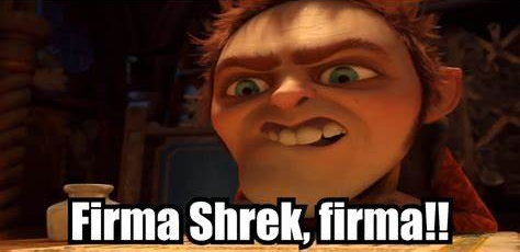 Firma Shrek Blank Meme Template